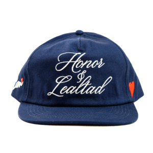Gorra 5‑Panel “Honor y Lealtad” — Navy Blue