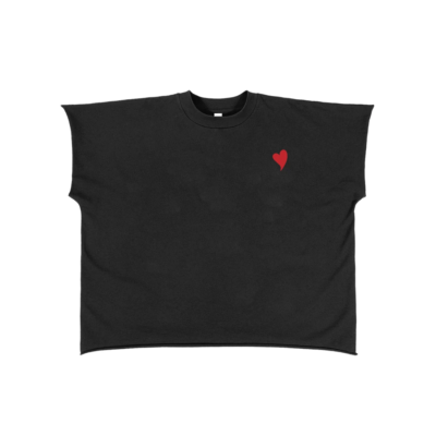 Hustlers Club Raw—Edge Sleeveless Tee — Black