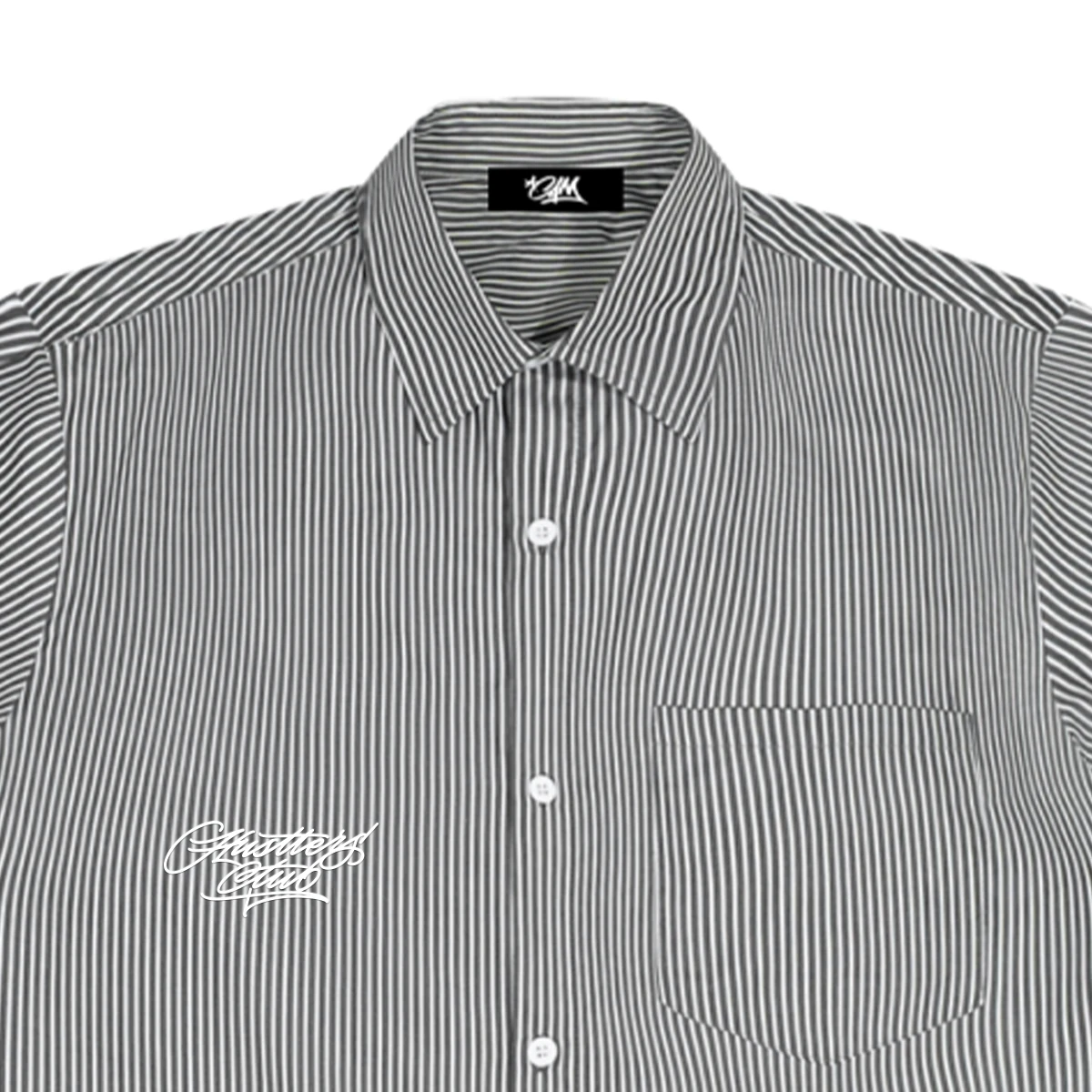 Hustlers Club Stripped Shirt — Gray - Image 4
