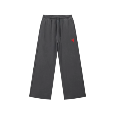 Hustlers Club Raw—Edge Sweatpants — Gray